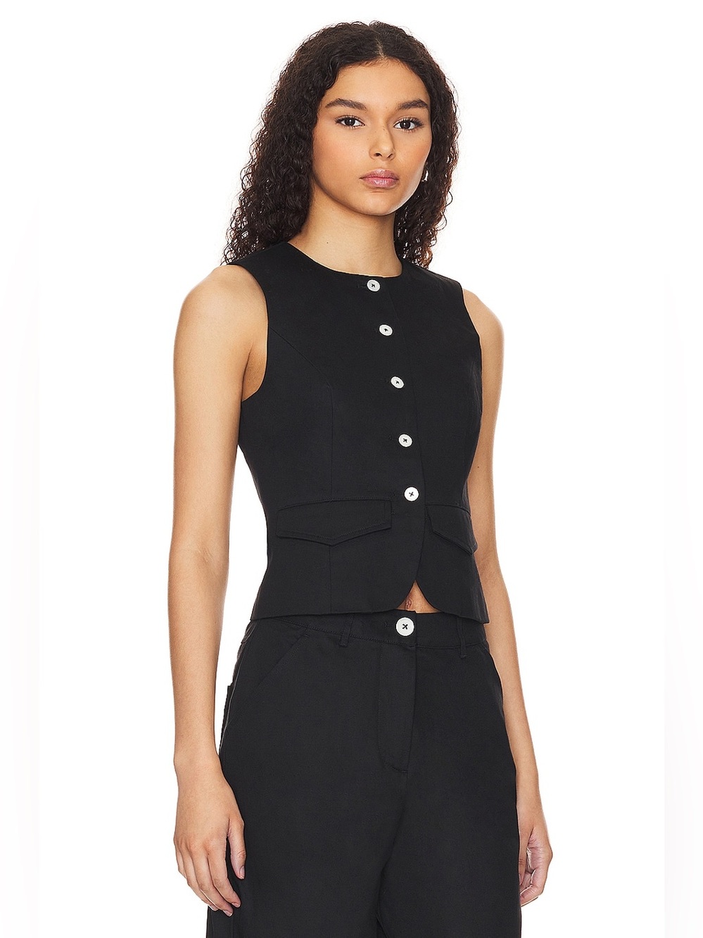 NWT Lovers & Friends x Anja Dujaković Savana Vest $138 MSRP size M 100% Cotton